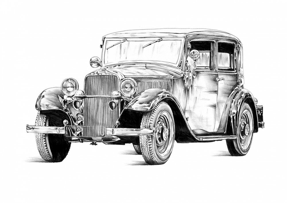 Classic Car Sketch by Kulik