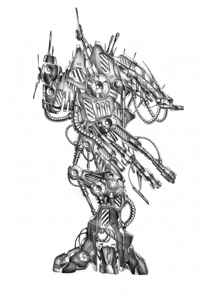 Detailed Sci-Fi Mech by Kulik