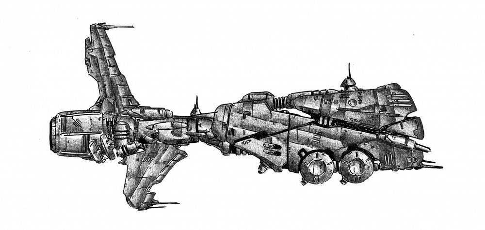 Detailed Sci-Fi Spaceship by Kulik