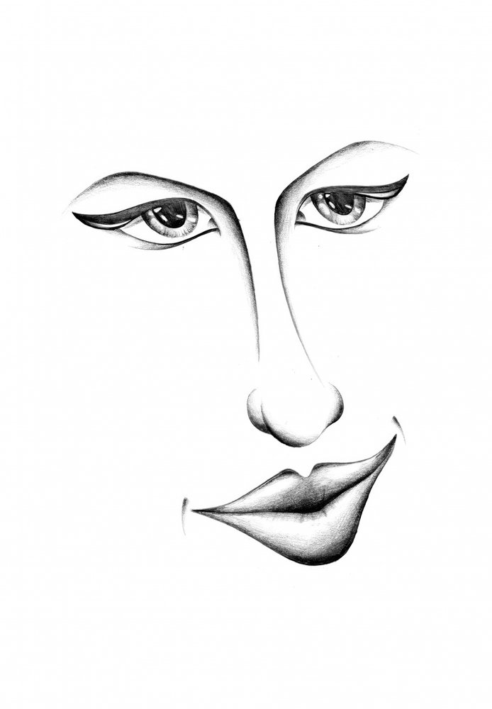 Enigmatic Gaze and Smile by Kulik