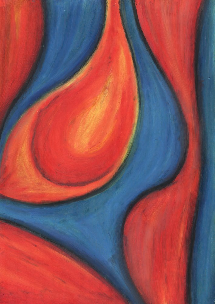 Fluid Red Blue Shapes by Kulik
