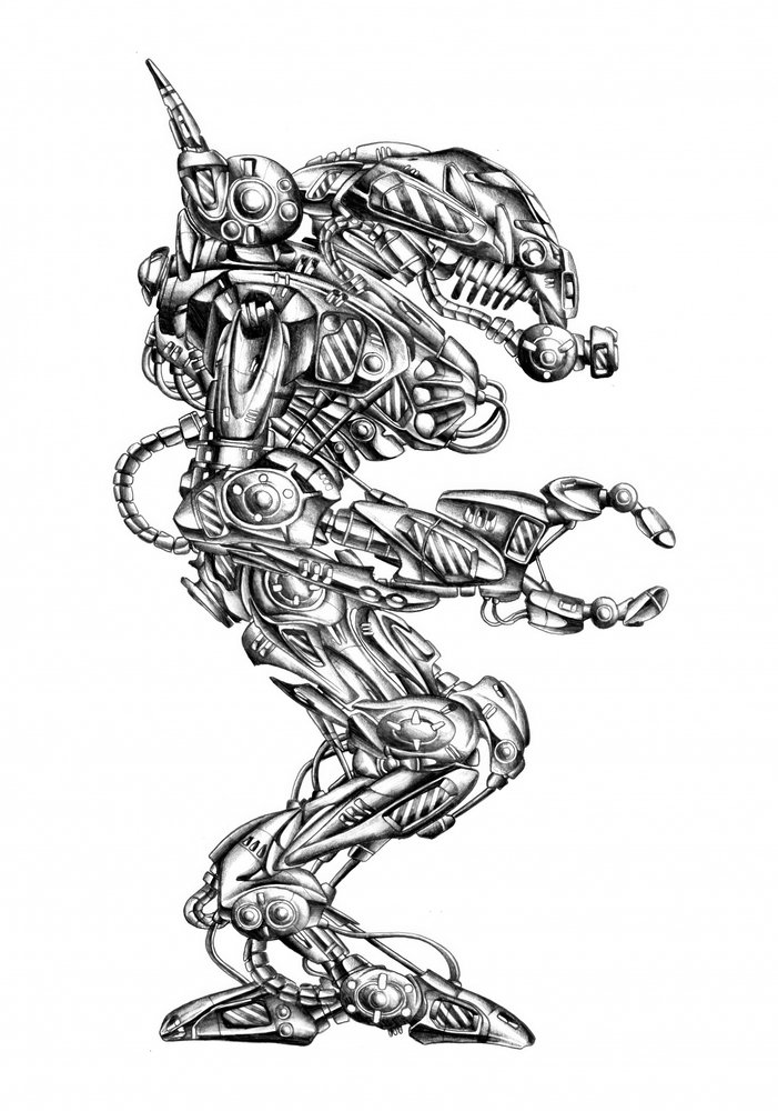 Futuristic Robotic Creature by Kulik