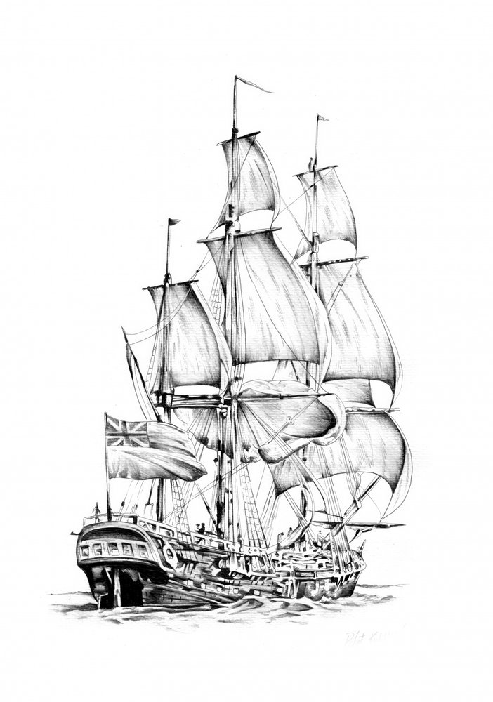 Historic Tall Ship by Kulik