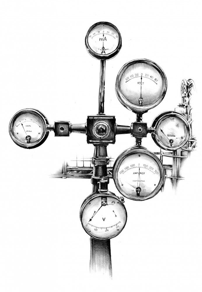 Industrial Gauge Mechanism by Kulik