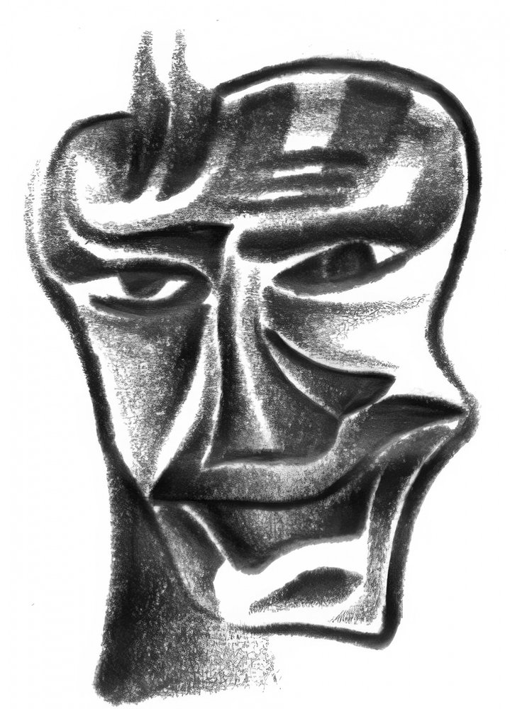 Intense Geometric Face by Kulik