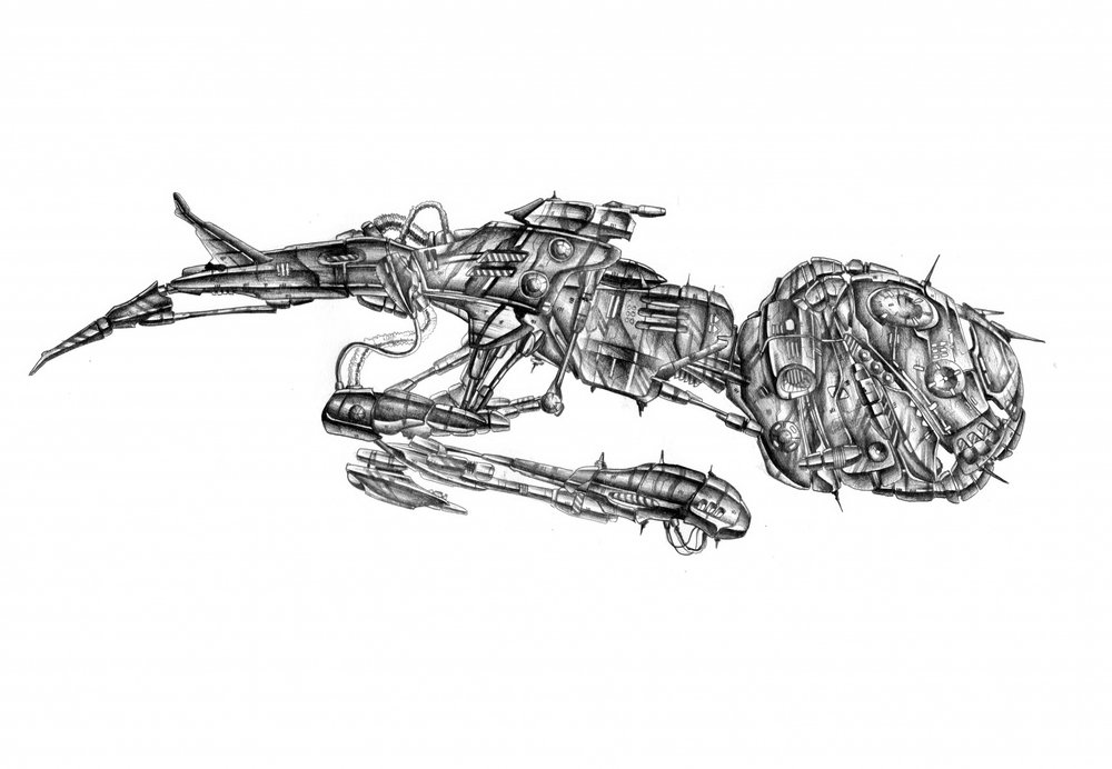 Intricate Alien Spaceship by Kulik