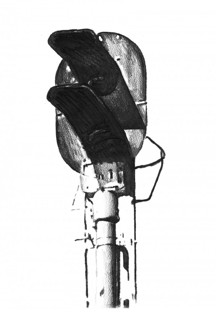 Railway Signal Drawing by Kulik