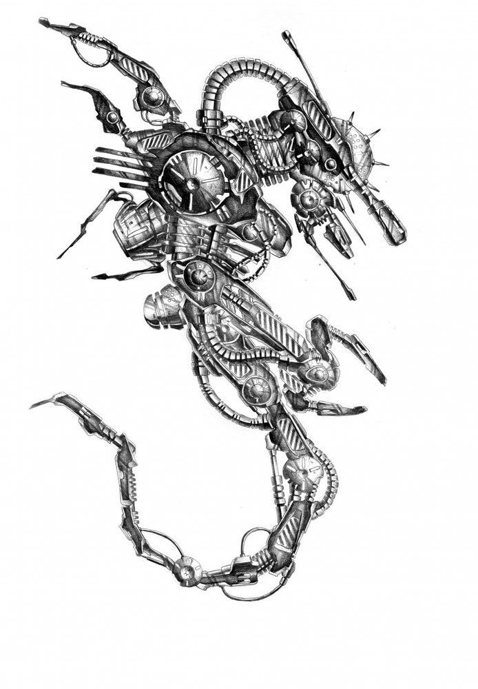 Steampunk Seahorse Dragon by Kulik