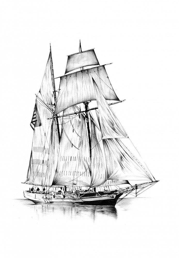 Tall Ship Reflection by Kulik