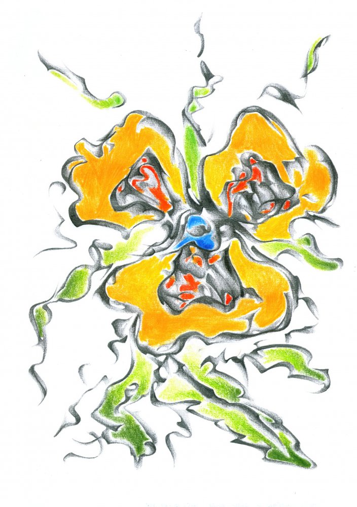 Vibrant Abstract Bloom by Kulik