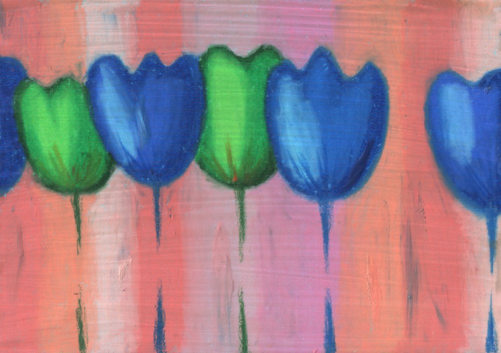 Vibrant Blue Tulips by Kulik