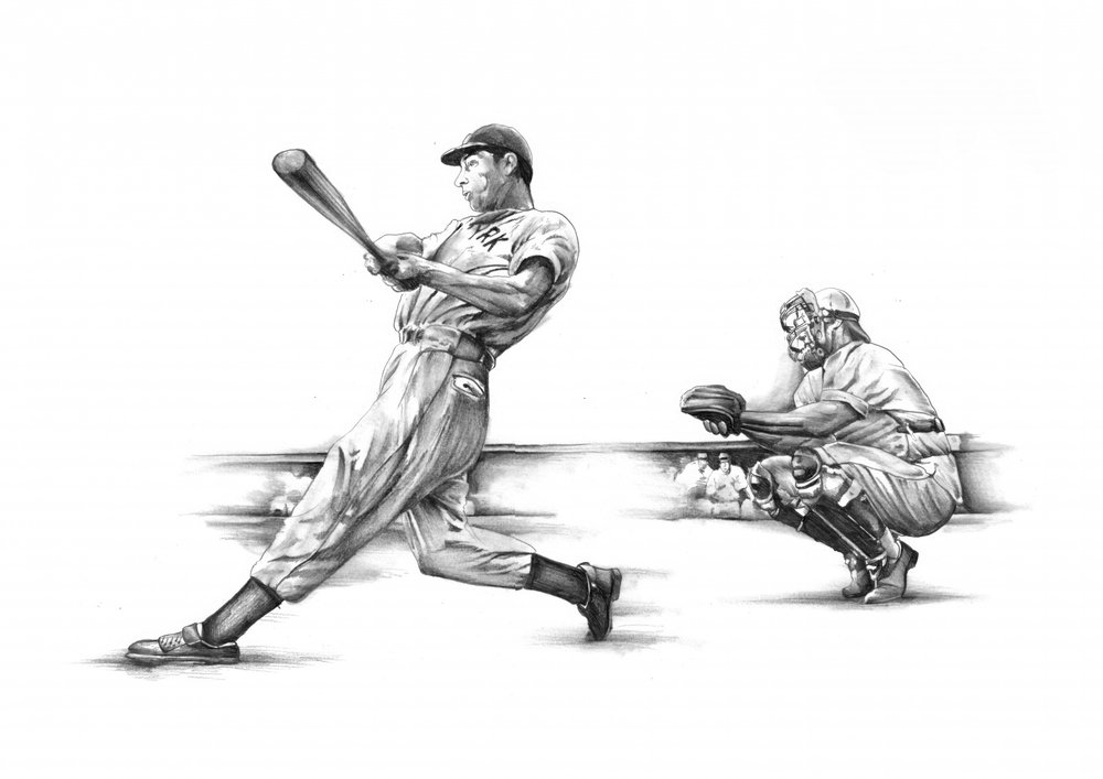 Vintage Baseball Swing by Kulik