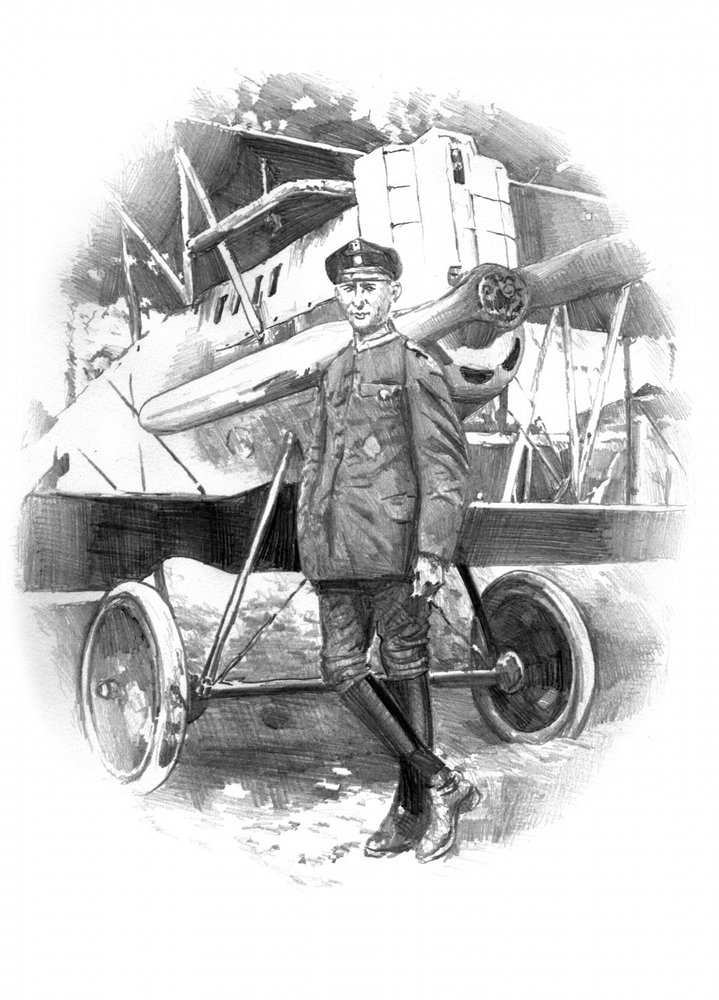 Vintage Pilot Biplane by Kulik