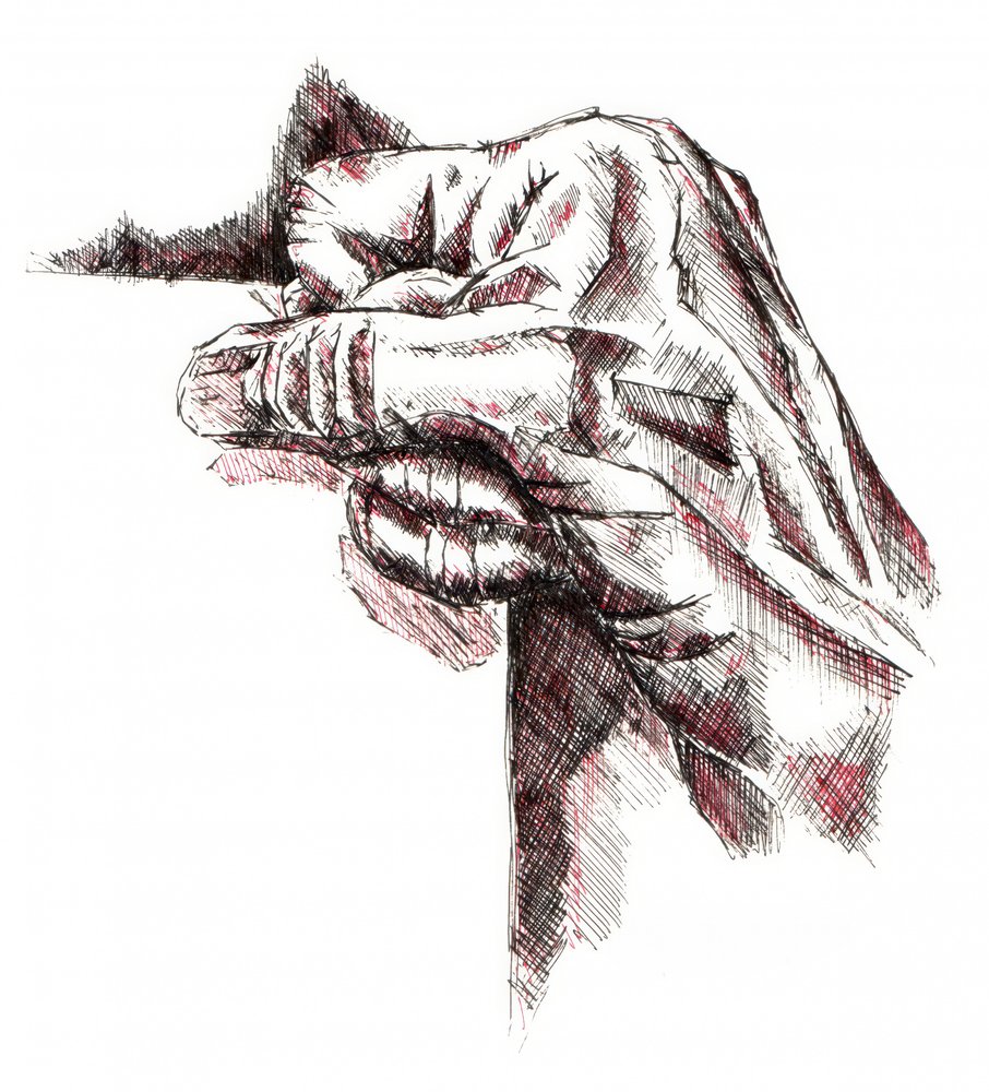 Weary Hand and Book by Kulik