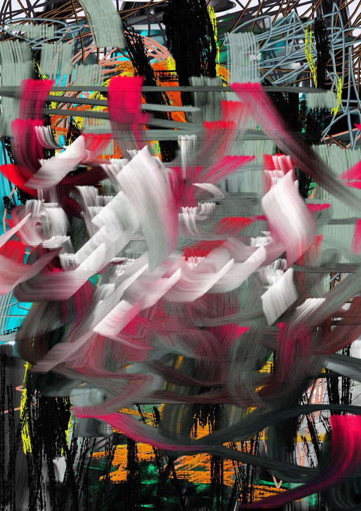 Dynamic Abstract Energy by Lembayung senja studio [Vintage Poster]