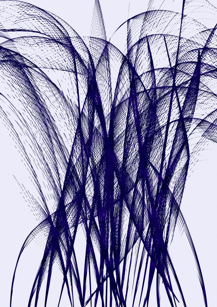 Flowing Indigo Movement by Lembayung senja studio [Vintage Poster]