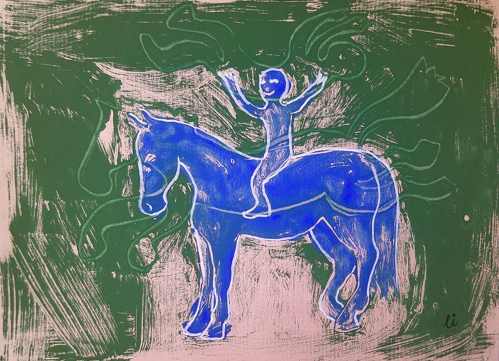 Joyful Horse Ride by Li Gessbo