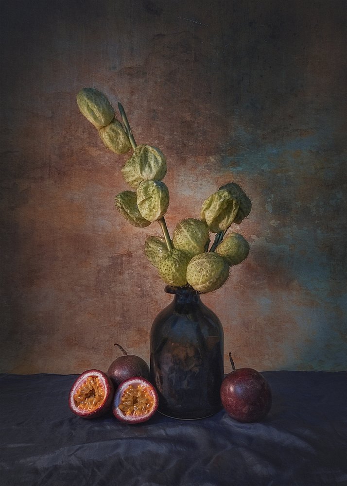 Dark Passion Fruit Still Life by Liu Xing