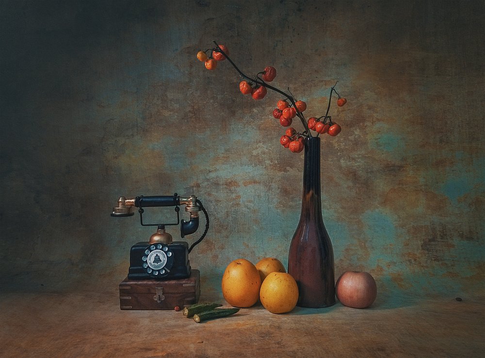 Vintage Telephone Still Life by Liu Xing
