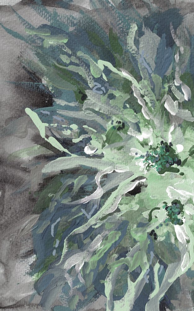 Green Abstract Flora by Lori Ann Folz