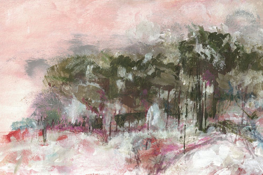 Serene Pink Landscape by Lori Ann Folz