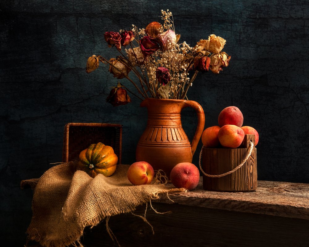 Rustic Autumn Still Life by Louie Luo
