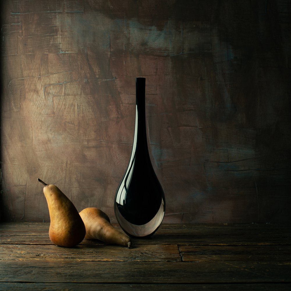 Moody Still Life Pears by Luiz Laercio