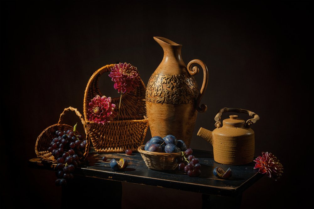 Dark Rustic Still Life by Lydia Jacobs