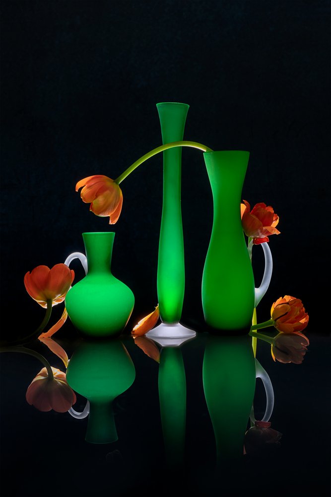 Glowing Floral Vases by Lydia Jacobs