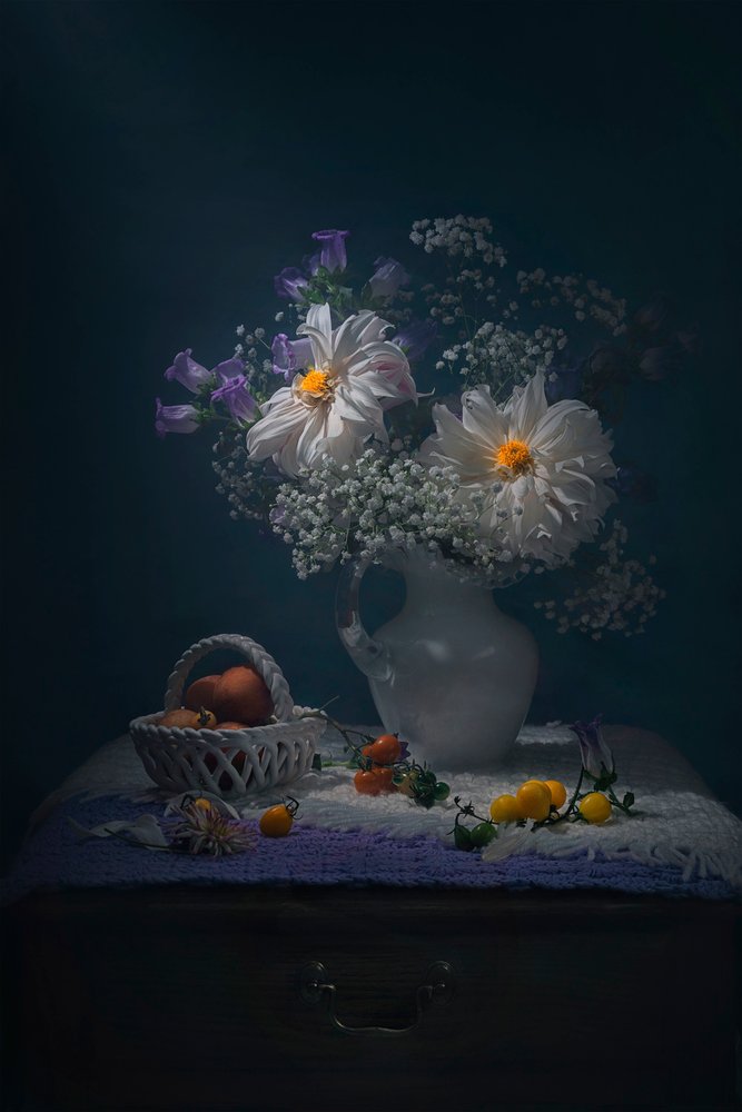 Moody Floral Still Life by Lydia Jacobs