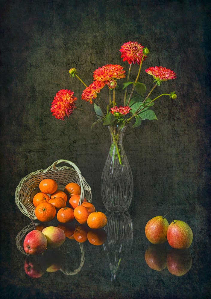 Vibrant Autumn Still Life by Lydia Jacobs