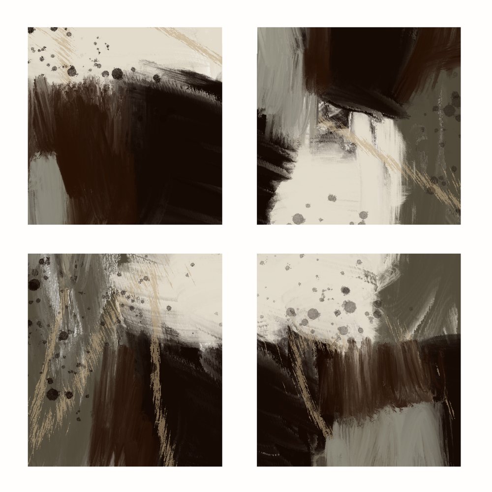 Dark Earth Tones Abstract by MANSI SAXENA