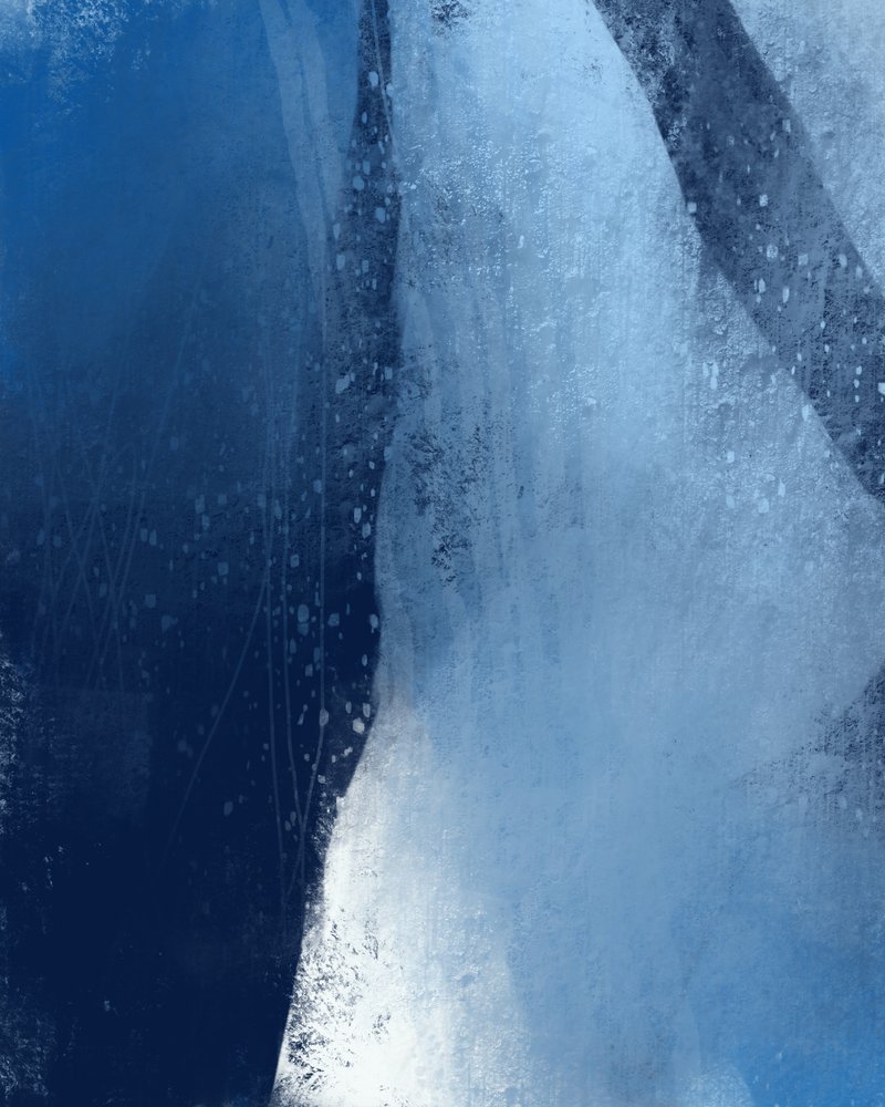 Frozen Blue Abstraction by MANSI SAXENA