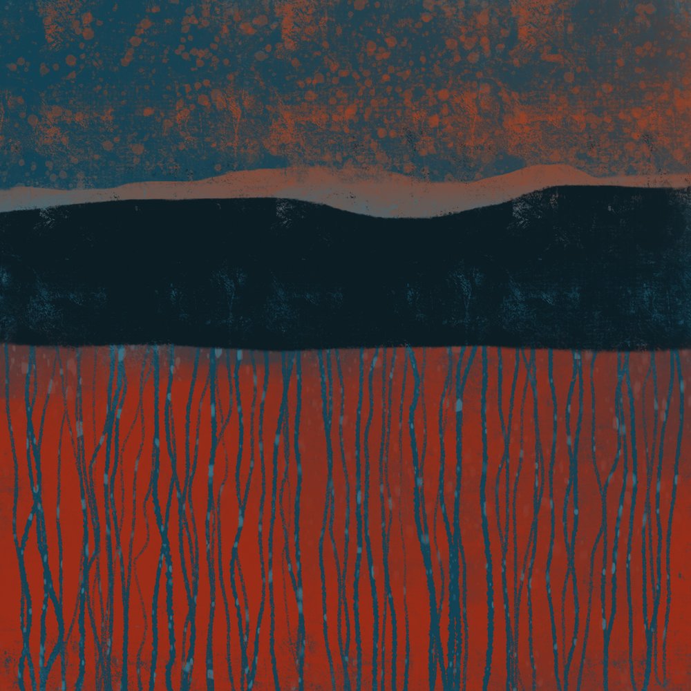 Moody Orange Field by MANSI SAXENA