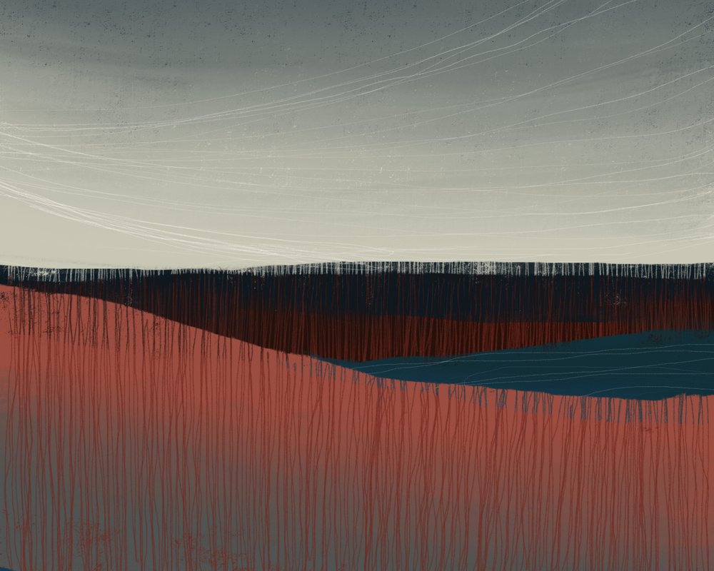 Serene Abstract Horizon by MANSI SAXENA