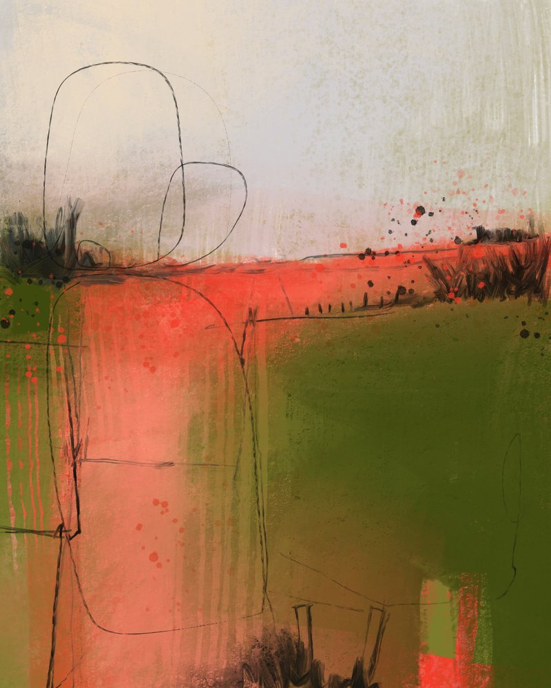 Serene Abstract Landscape by MANSI SAXENA