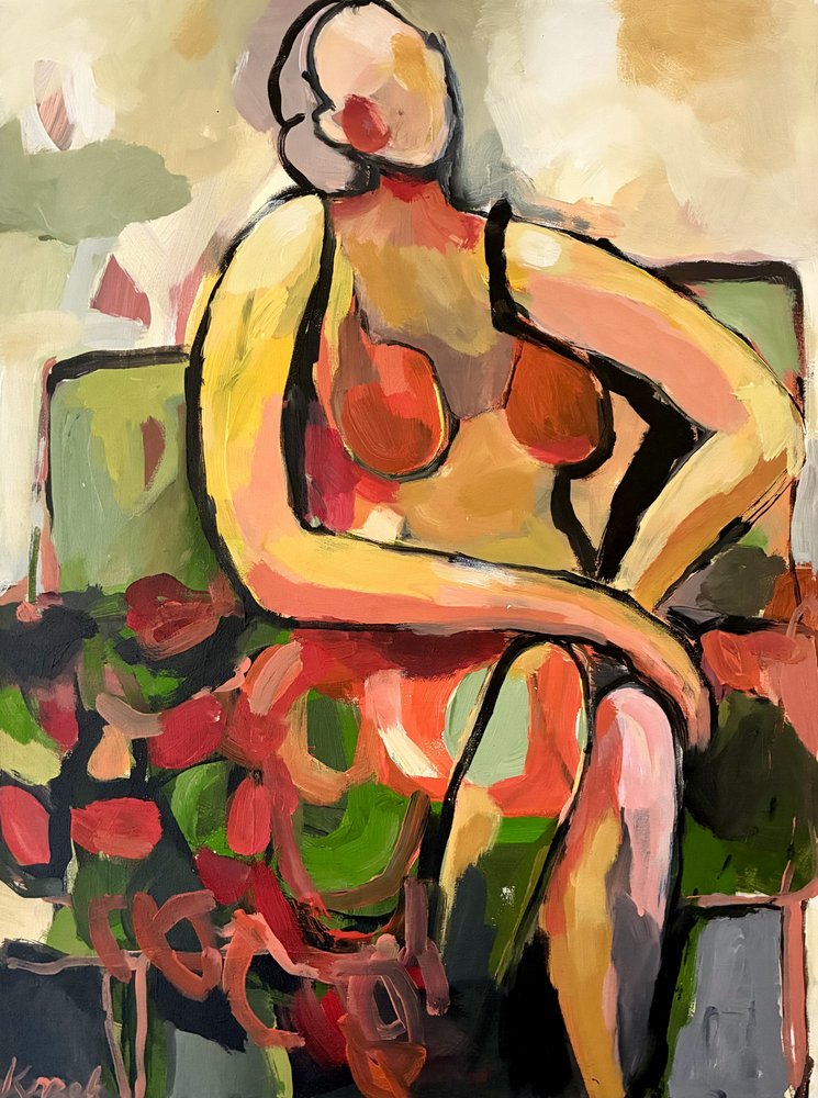 Colorful Nude Figure by Magdalena  Krzak