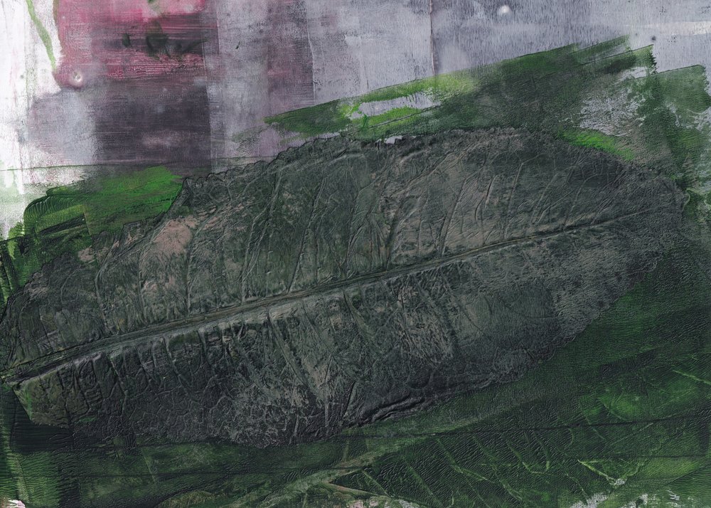 Dark Green Leaf Impression by Maira Ribena