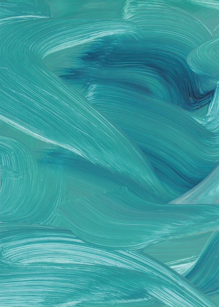 Teal Ocean Flow by Maira Ribena