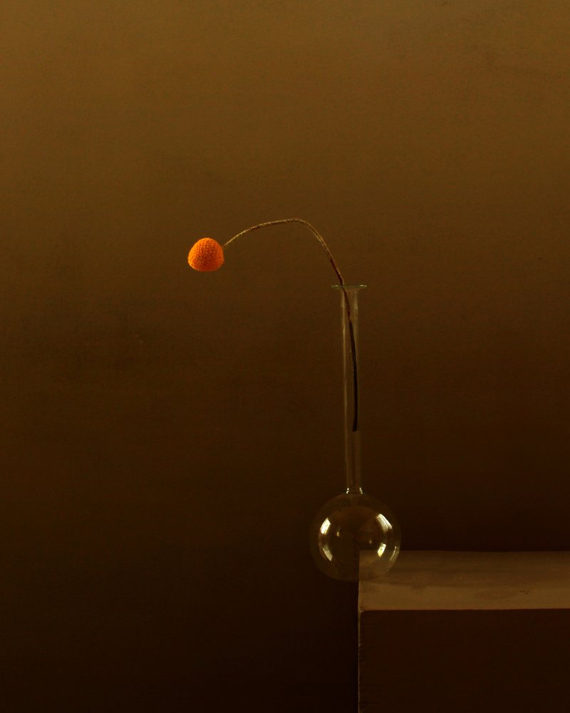 Minimalist Orange Flower by Margaret Halaby