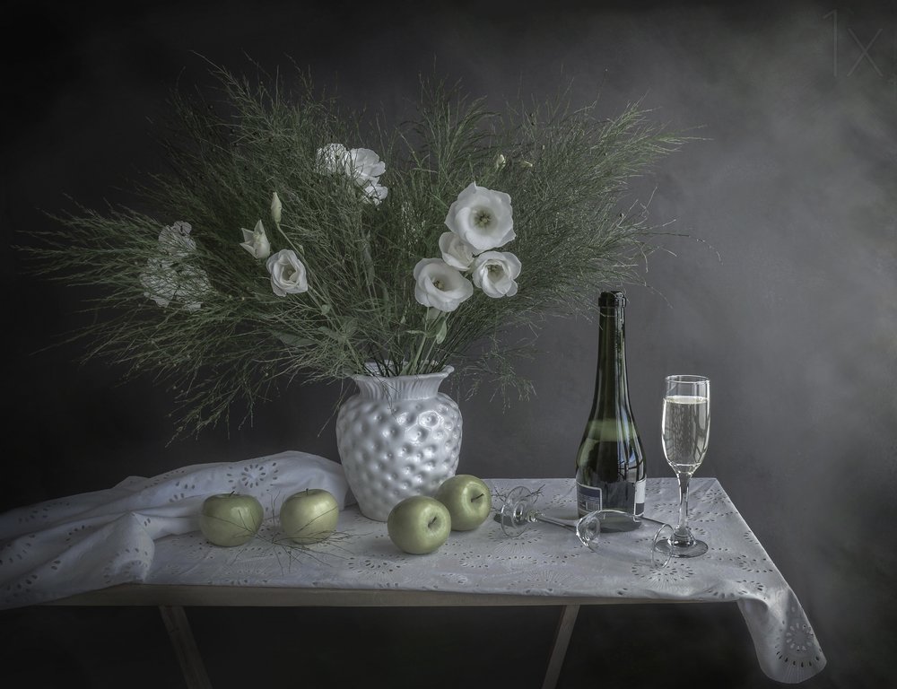Flowers and Champagne by Margareth Perfoncio