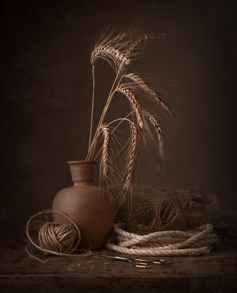 Golden Wheat Still Life by Margareth Perfoncio