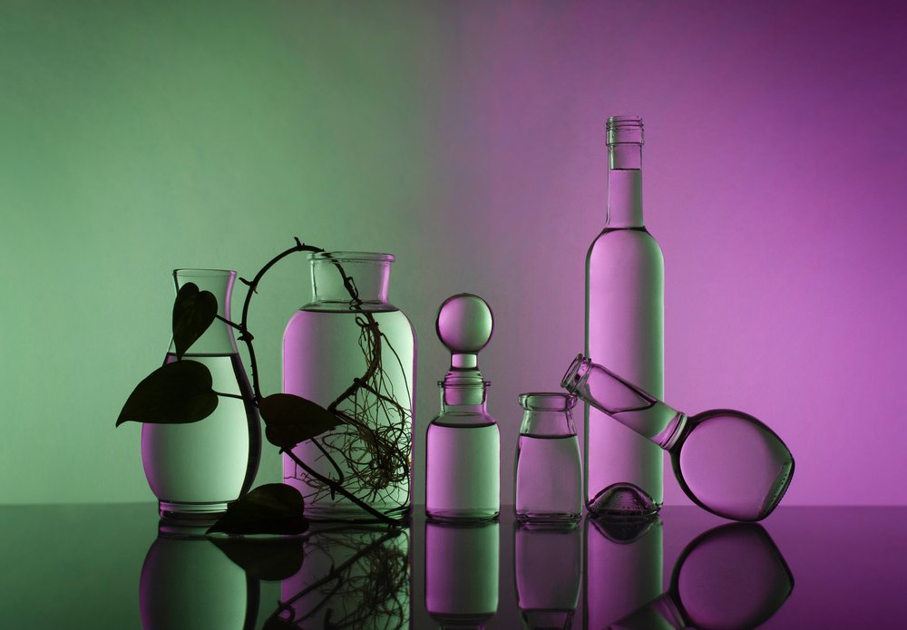 Green Purple Glass Botany by Margareth Perfoncio