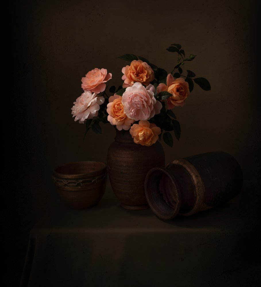 Moody Rose Still Life by Margareth Perfoncio