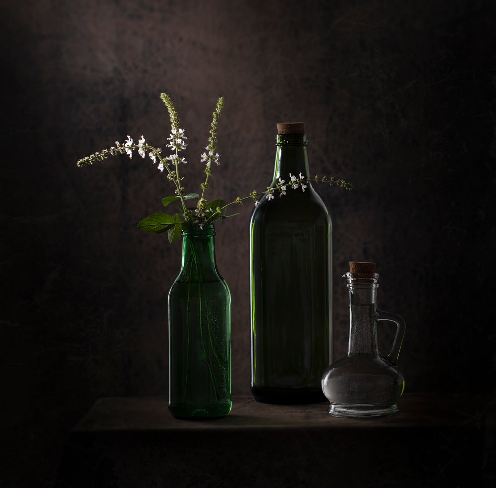 Quiet Green Bottles by Margareth Perfoncio