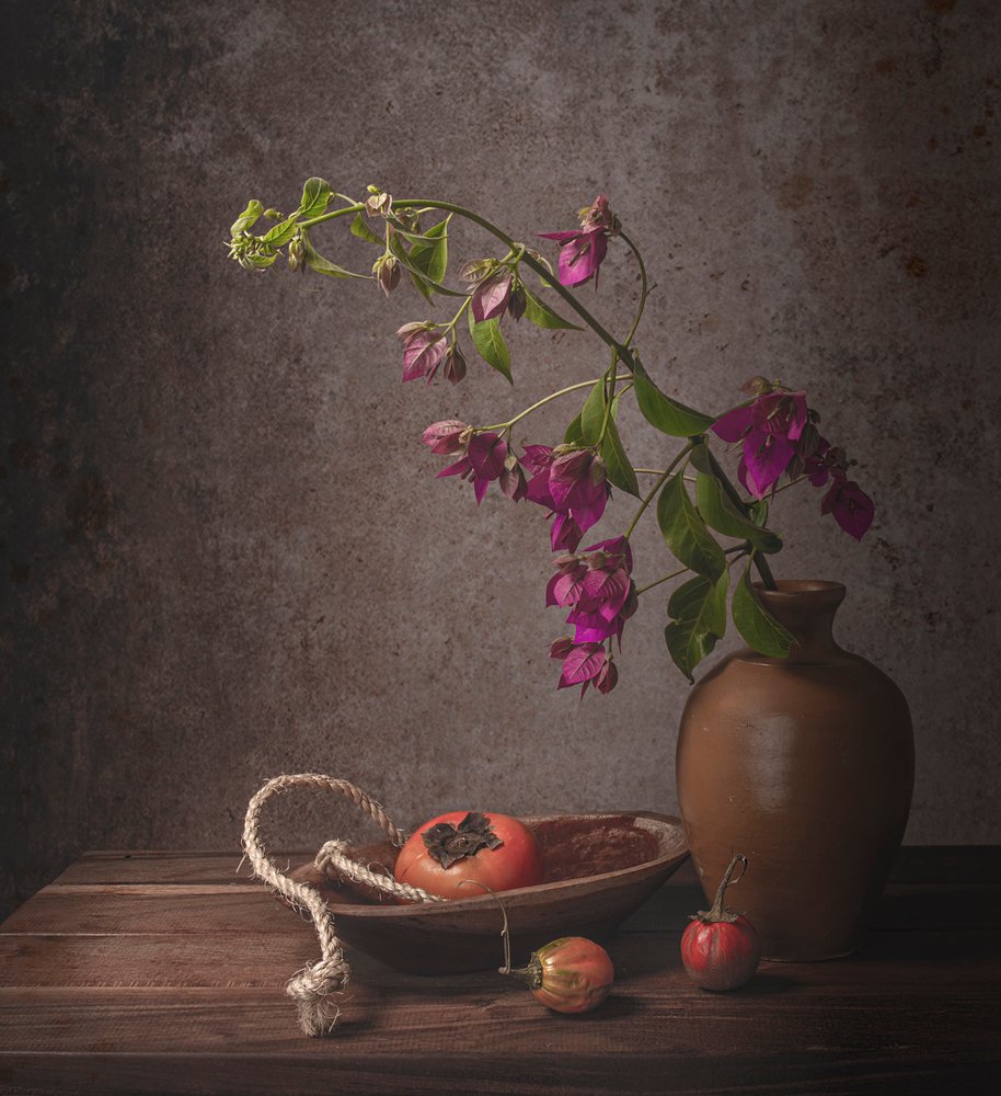 Rustic Floral Still Life by Margareth Perfoncio