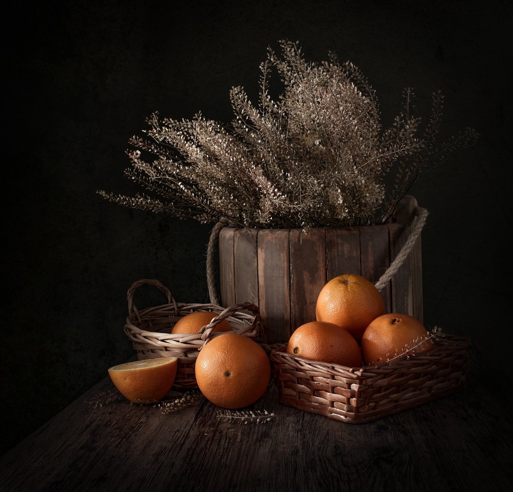 Rustic Orange Still Life by Margareth Perfoncio