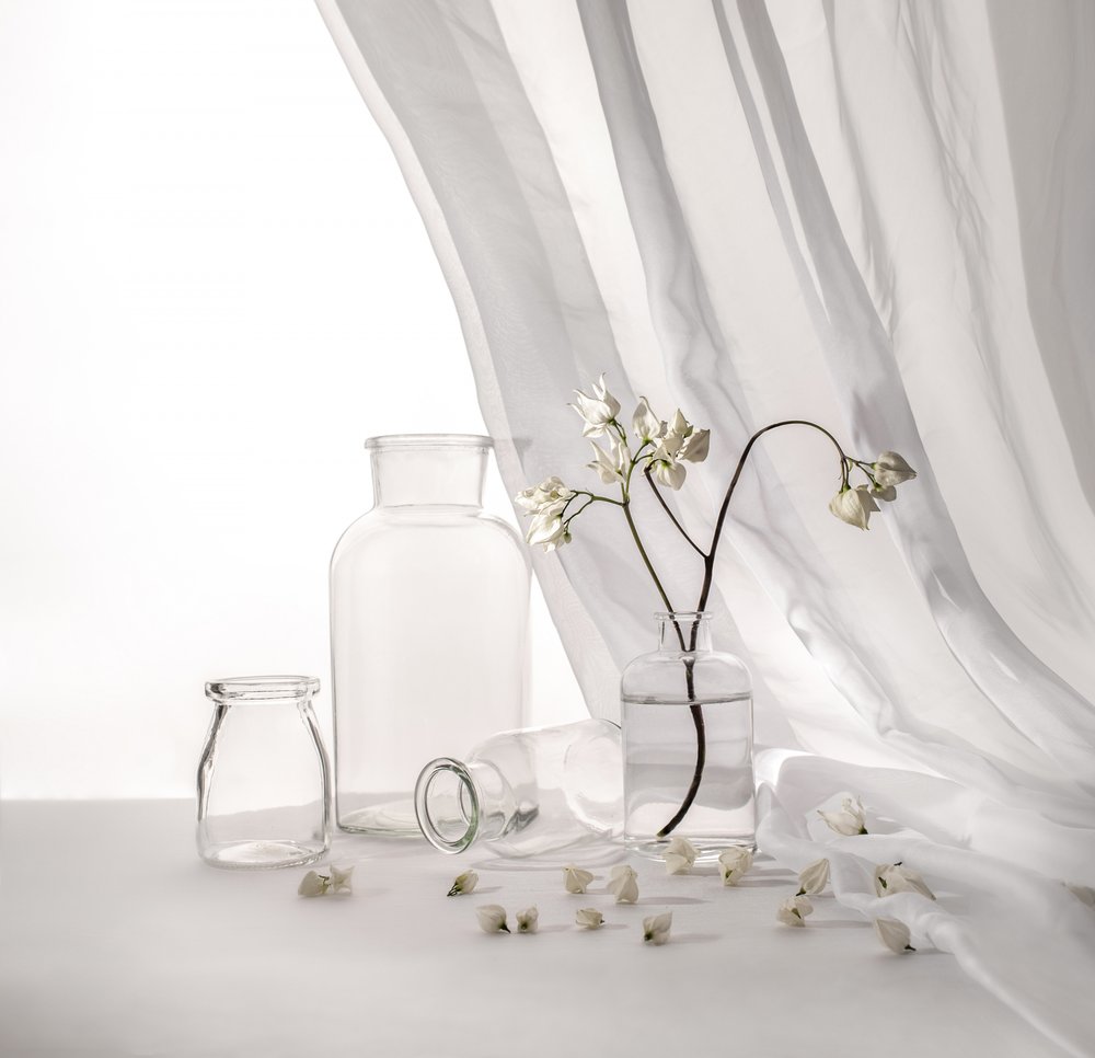 White Floral Still Life by Margareth Perfoncio