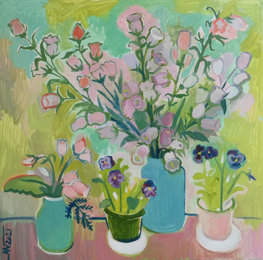 Colorful Still Life Blooms by Marina Gorkaeva