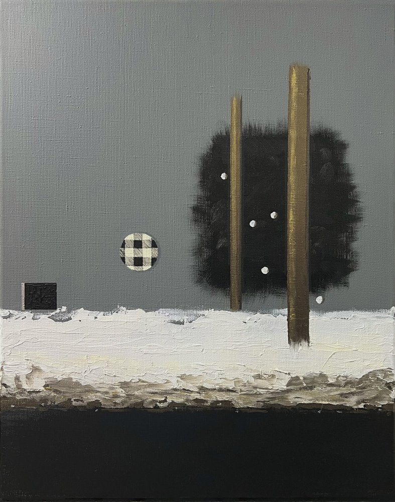 Abstract Snowy Pillars by Marina Kozyr